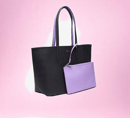 Two-Tone Everyday Tote Bag with Removable Zip Pouch