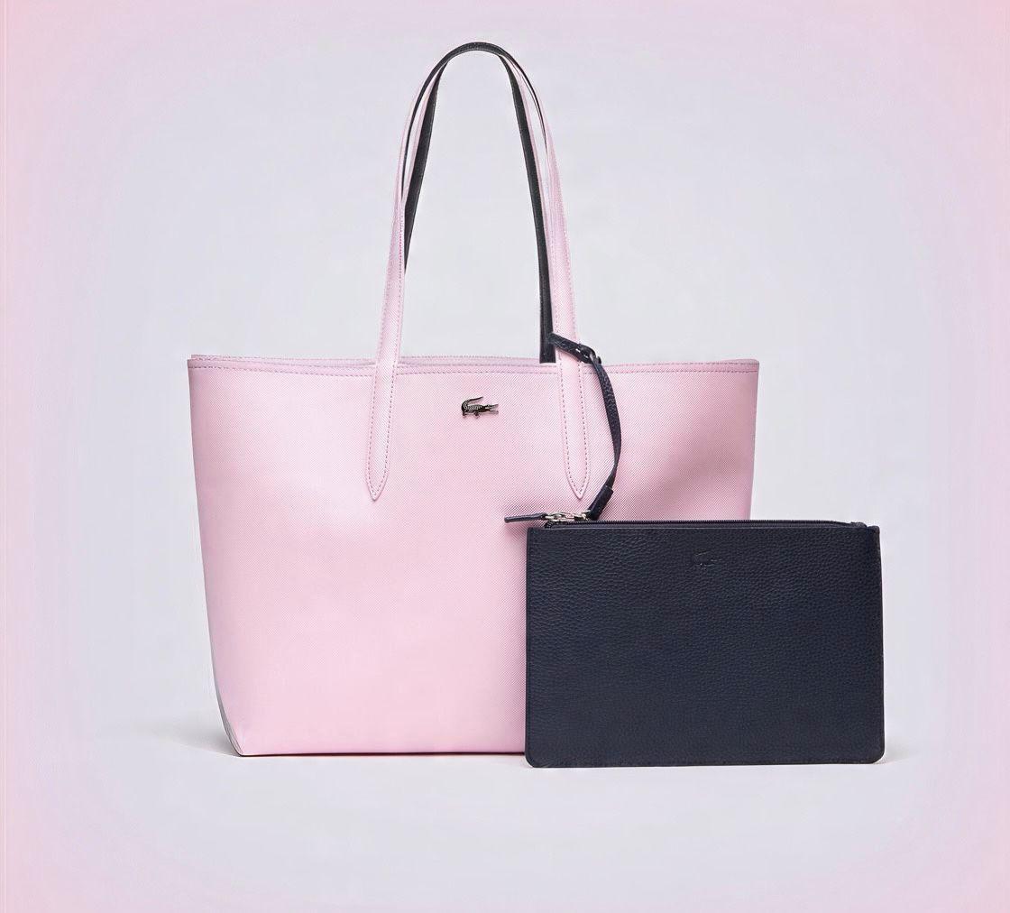 Two-Tone Everyday Tote Bag with Removable Zip Pouch