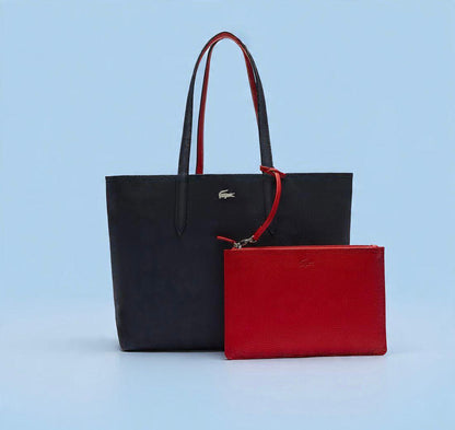 Two-Tone Everyday Tote Bag with Removable Zip Pouch