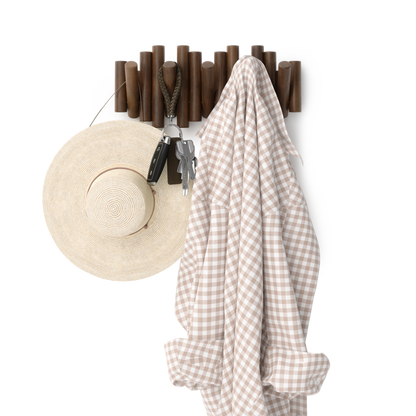 Real Pine Wood Wall Hook 5 Flip Down Hook.