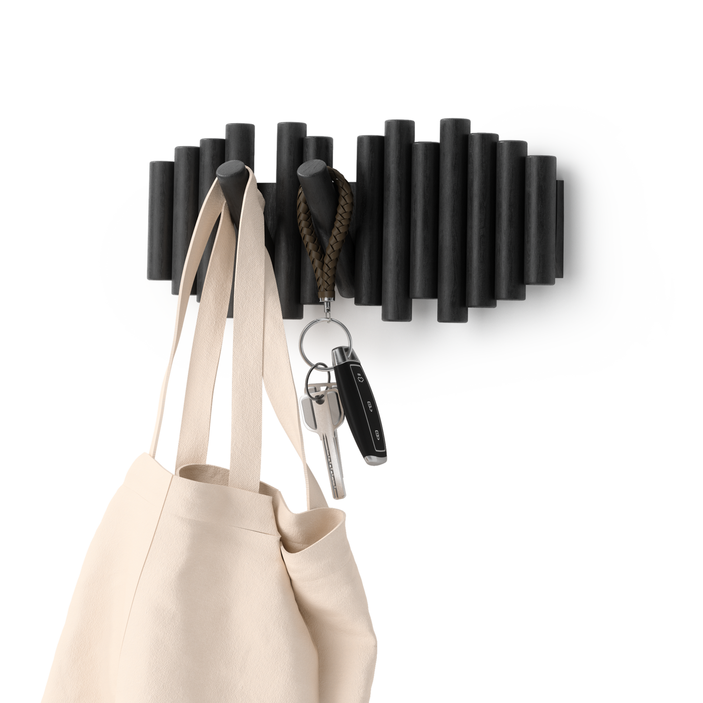 Real Pine Wood Wall Hook 5 Flip Down Hook.