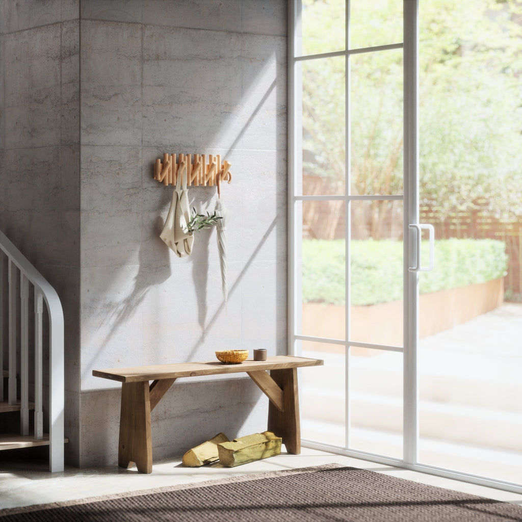 Real Pine Wood Wall Hook 5 Flip Down Hook.