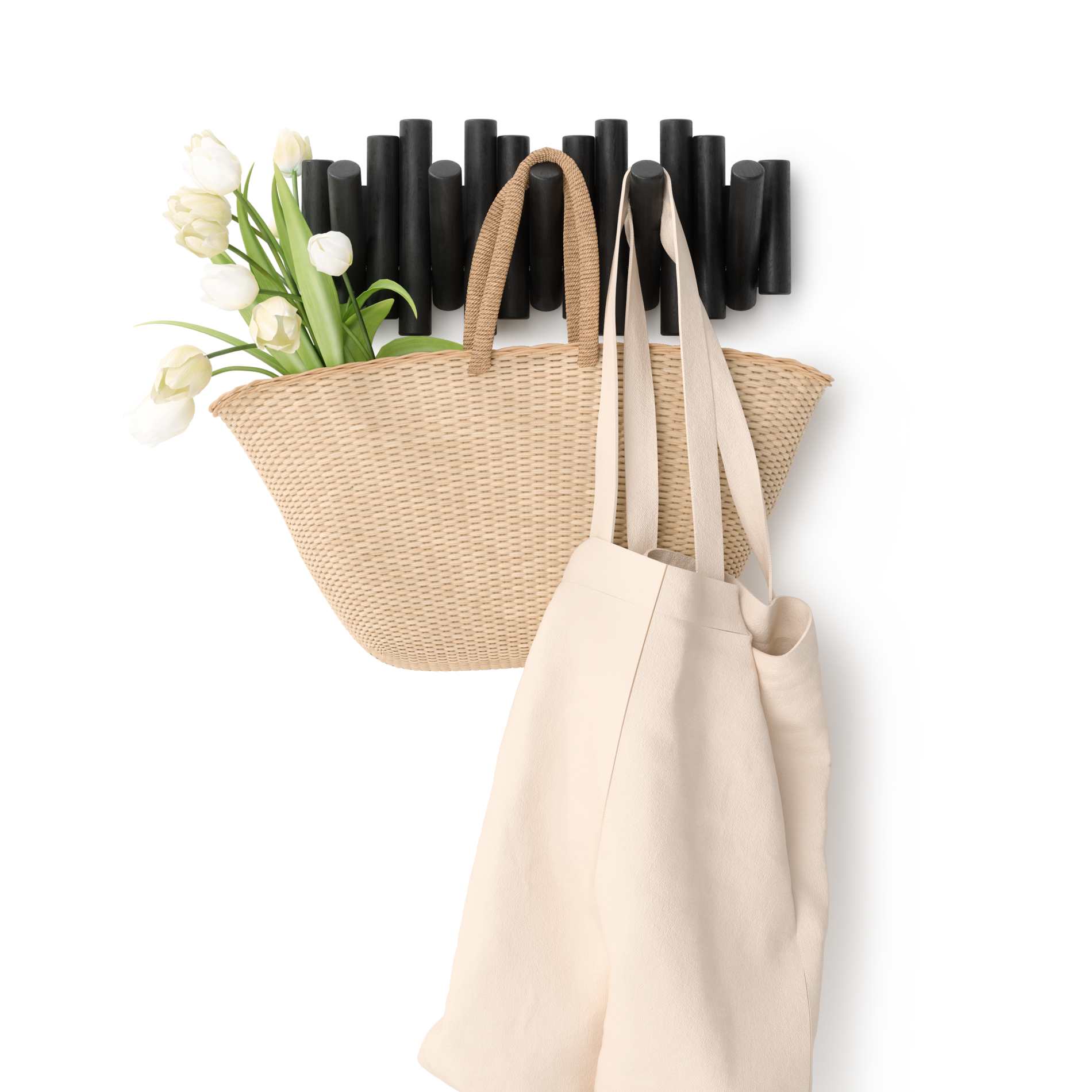 Real Pine Wood Wall Hook 5 Flip Down Hook.